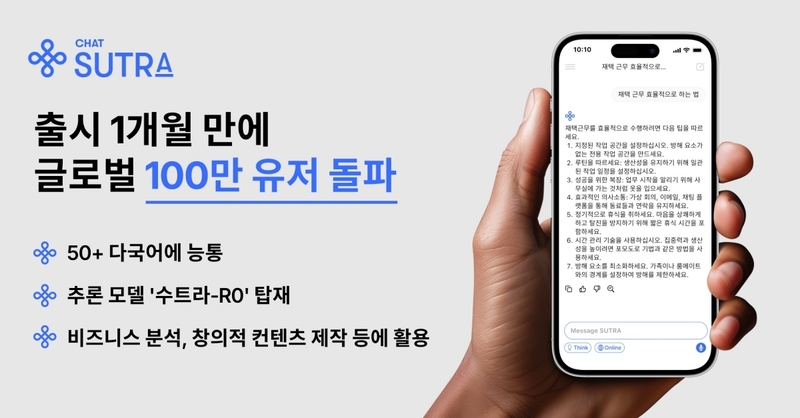 투플랫폼, ‘챗수트라’로 100만 사용자 돌파...다국어 최적화